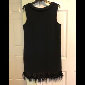 Ann Taylor Feather Trimmed Cocktail Dress